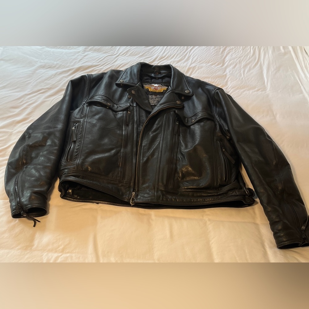 Leather Harley-Davidson Motorcycle Jacket Black 3X Excellent condition - Picture 4 of 16
